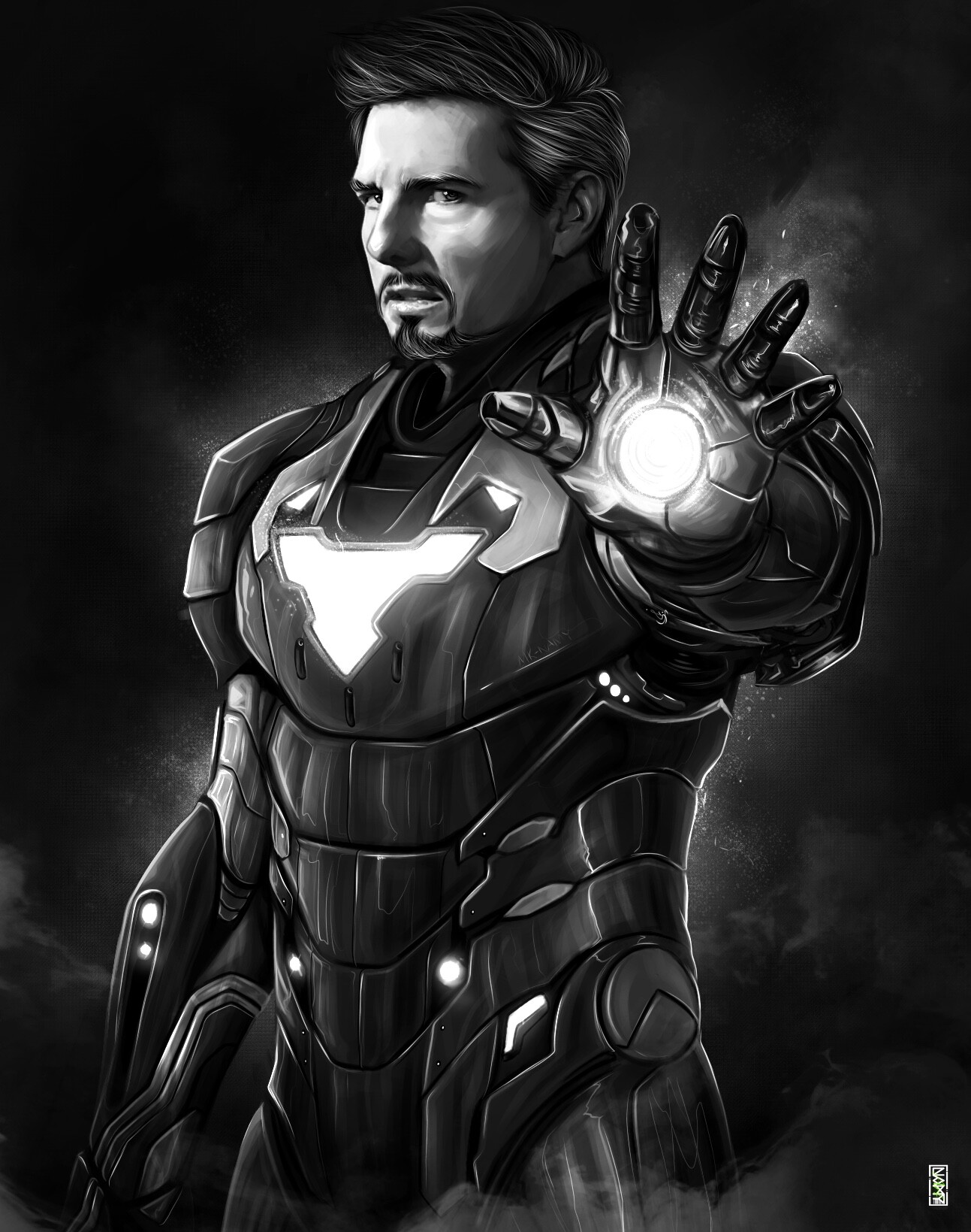 Detail Iron Man Black And White Nomer 31