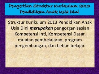 Detail Isi Gambaran Struktur Kurikulum Paud Nomer 32