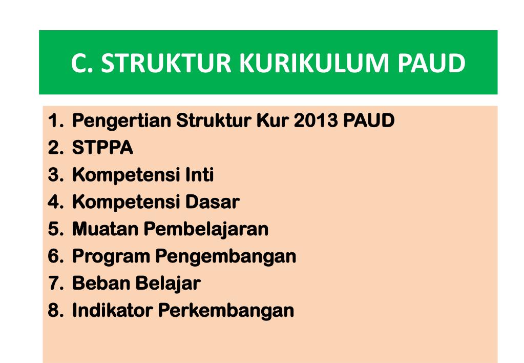 Detail Isi Gambaran Struktur Kurikulum Paud Nomer 9