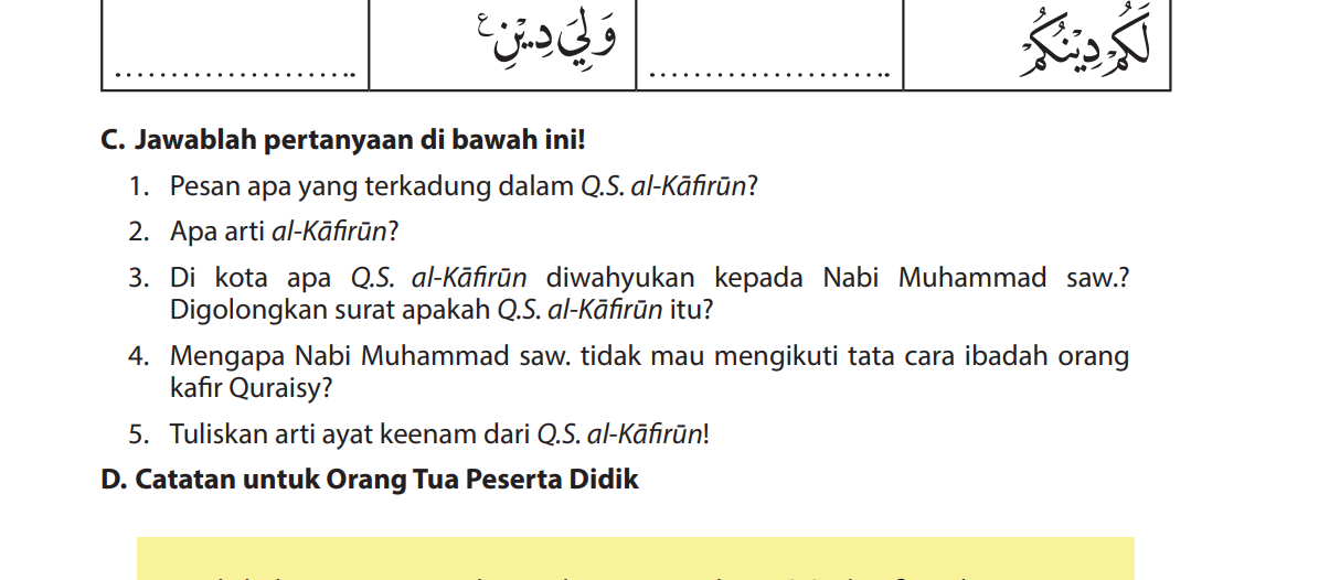 Detail Isi Kandungan Surat Al Kafirun Nomer 30