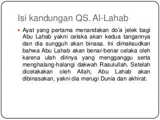 Detail Isi Kandungan Surat Al Lahab Nomer 7