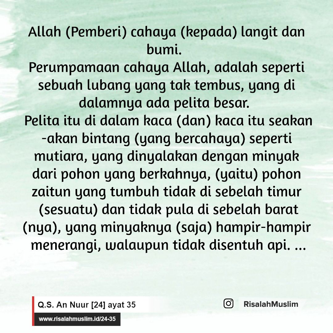 Detail Isi Kandungan Surat An Nur Ayat 35 Nomer 2