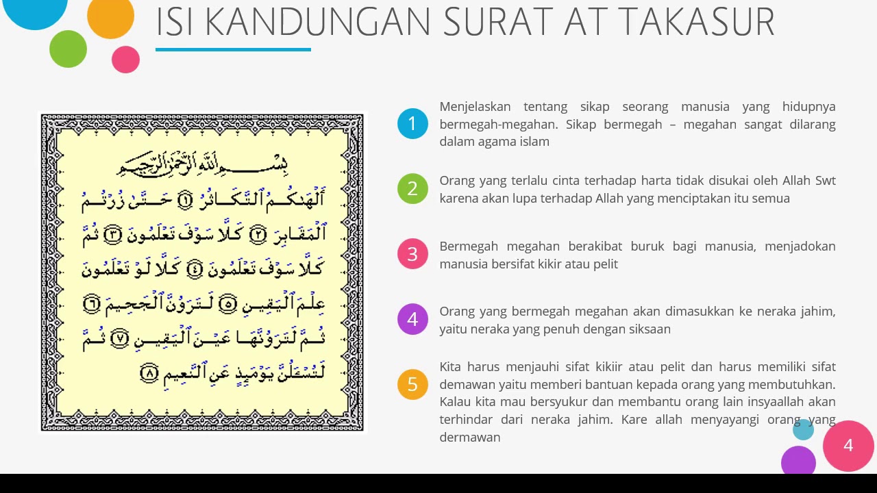 Detail Isi Kandungan Surat At Takatsur Nomer 13