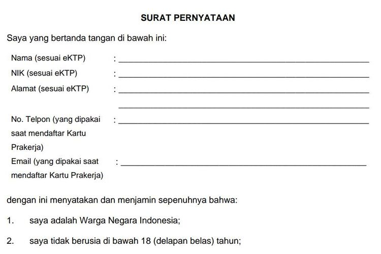 Detail Isi Surat Pernyataan Nomer 24