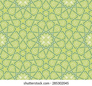 Detail Islamic Background Ornament Green Nomer 18