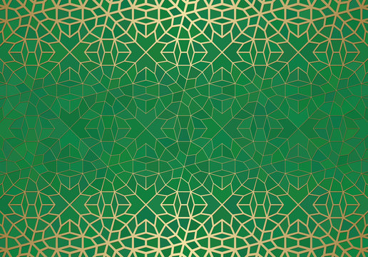 Detail Islamic Background Ornament Green Nomer 6