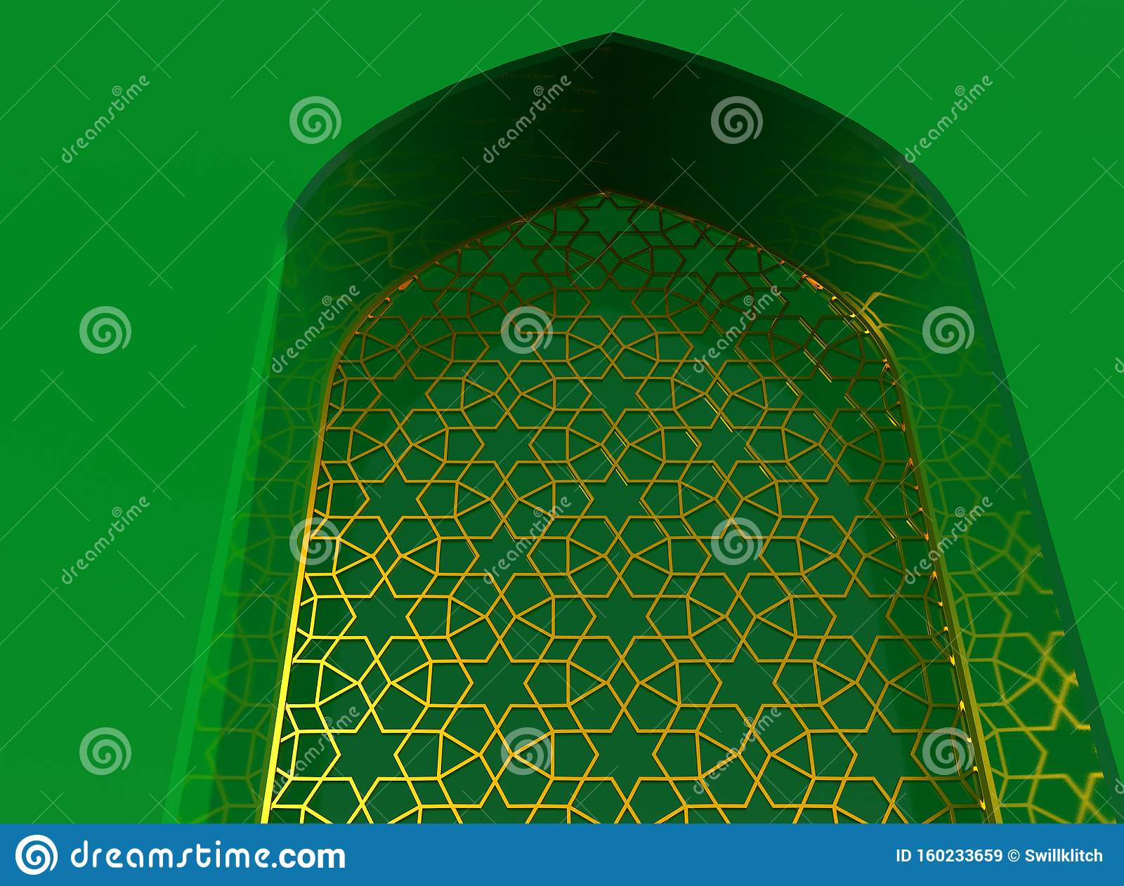 Detail Islamic Background Ornament Green Nomer 53