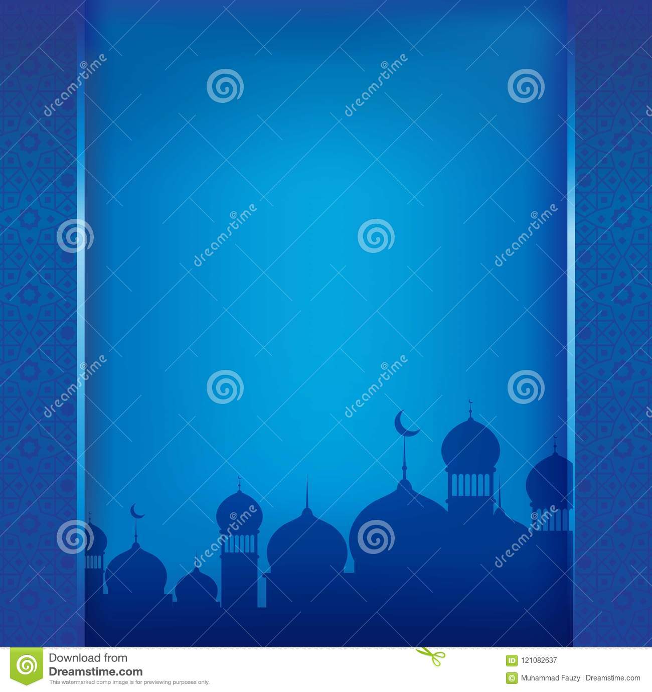 Detail Islamic Blue Wallpaper Nomer 31