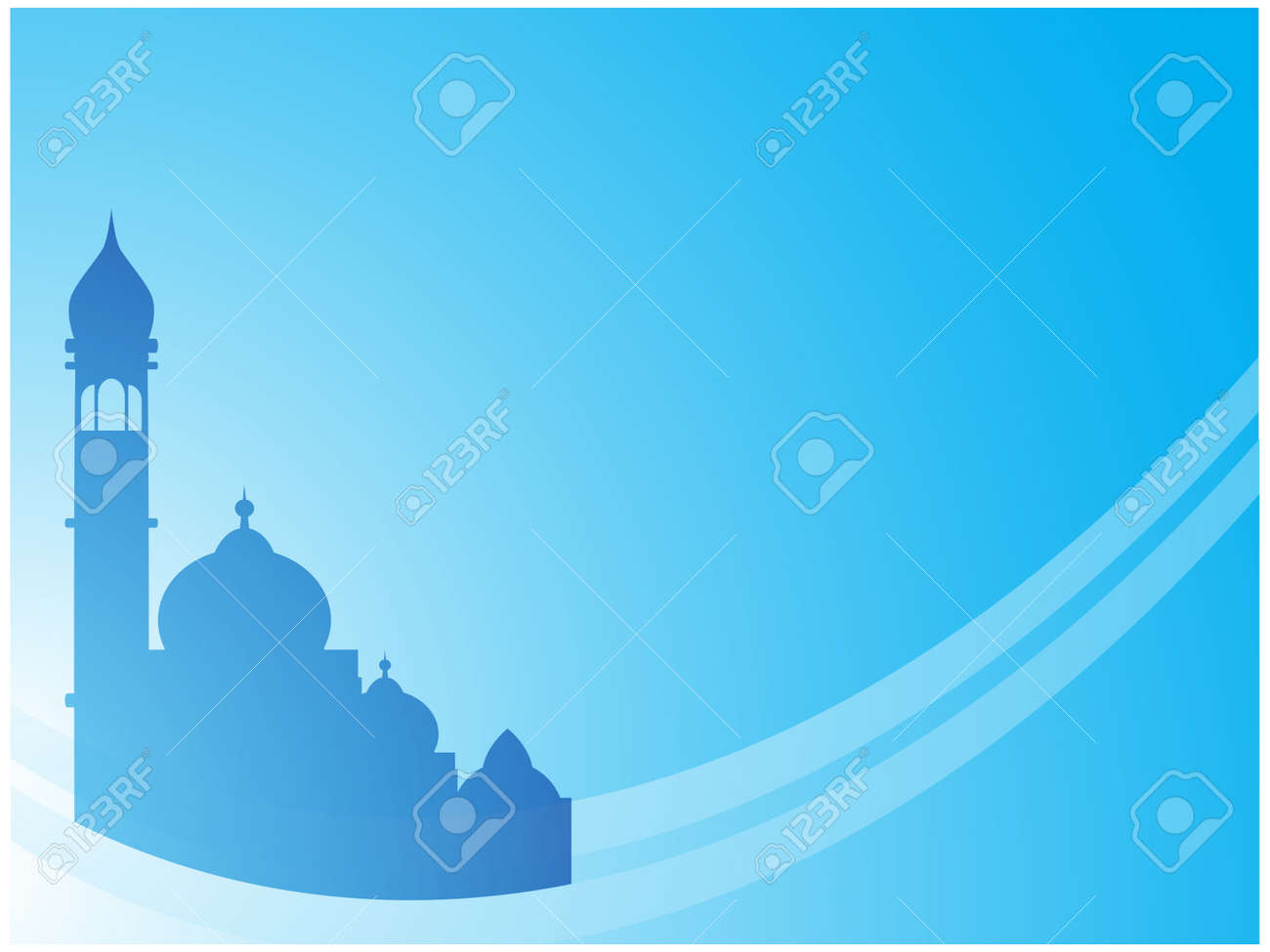 Detail Islamic Blue Wallpaper Nomer 7
