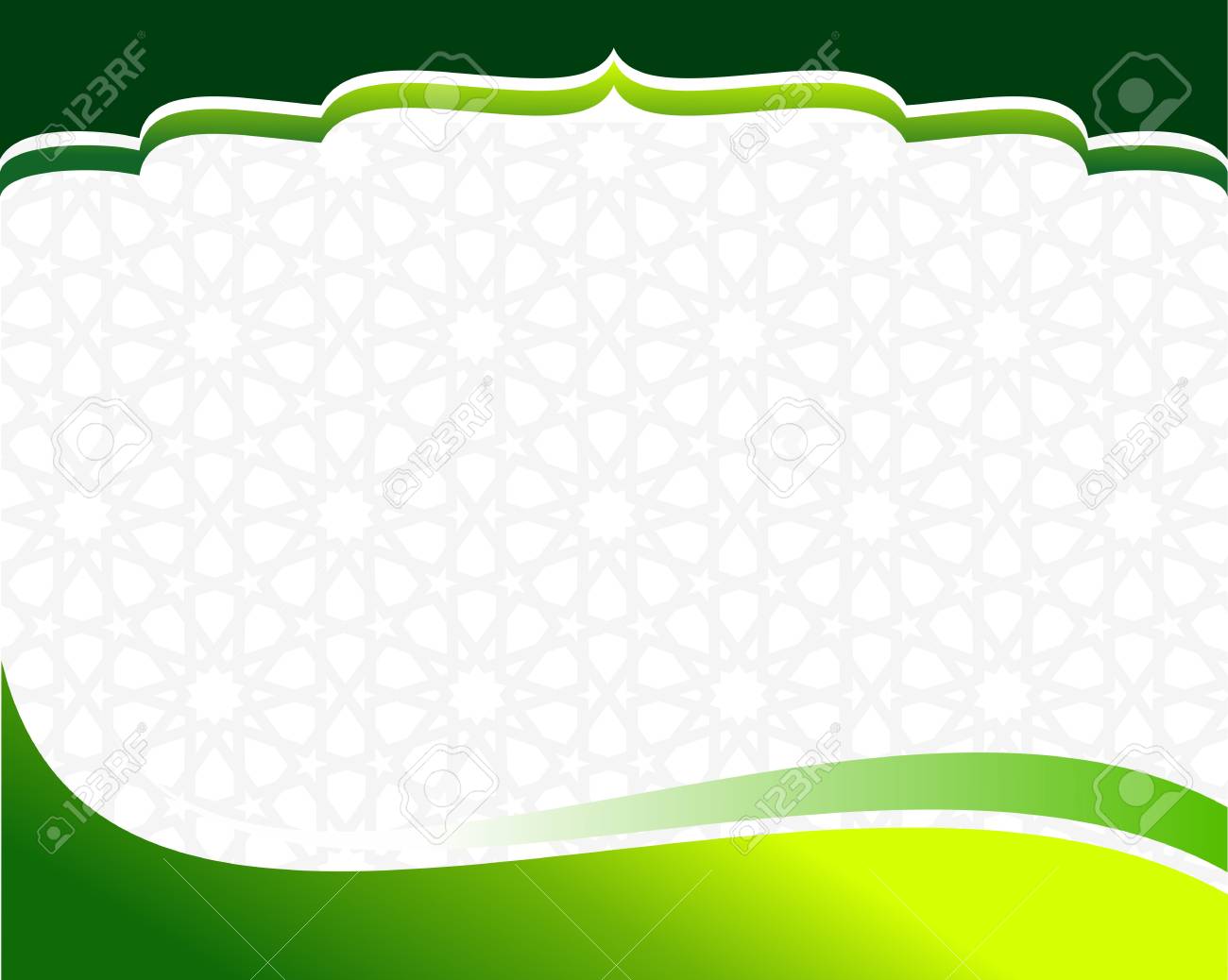 Detail Islamic Green Background Design Vector Nomer 2