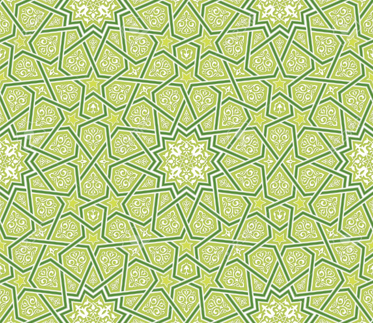 Detail Islamic Green Background Design Vector Nomer 16