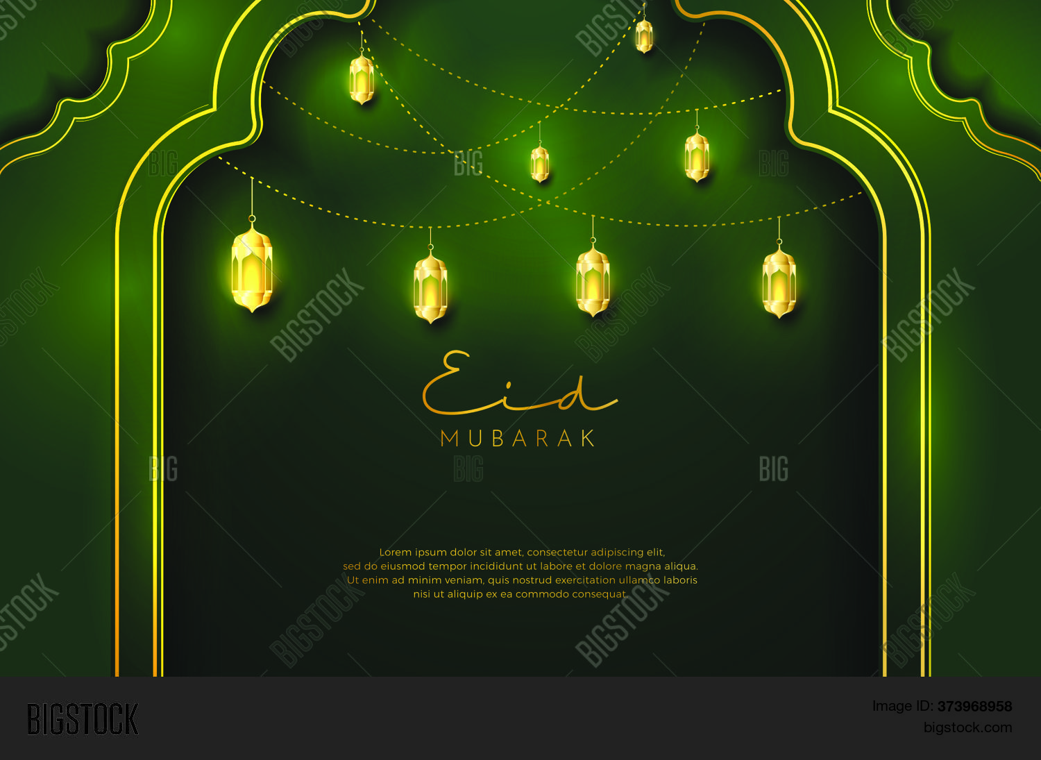 Detail Islamic Green Background Design Vector Nomer 31