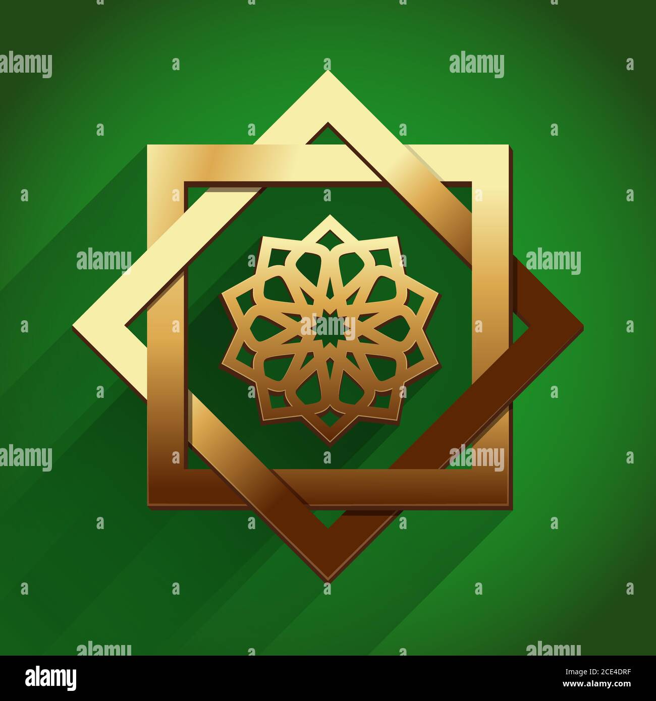 Detail Islamic Green Background Design Vector Nomer 32