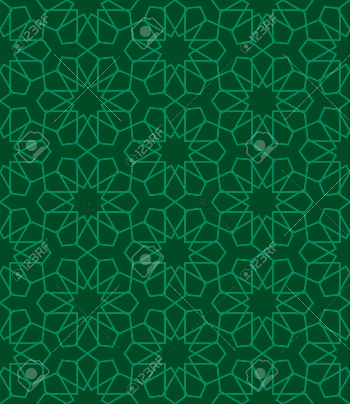 Detail Islamic Green Background Design Vector Nomer 36