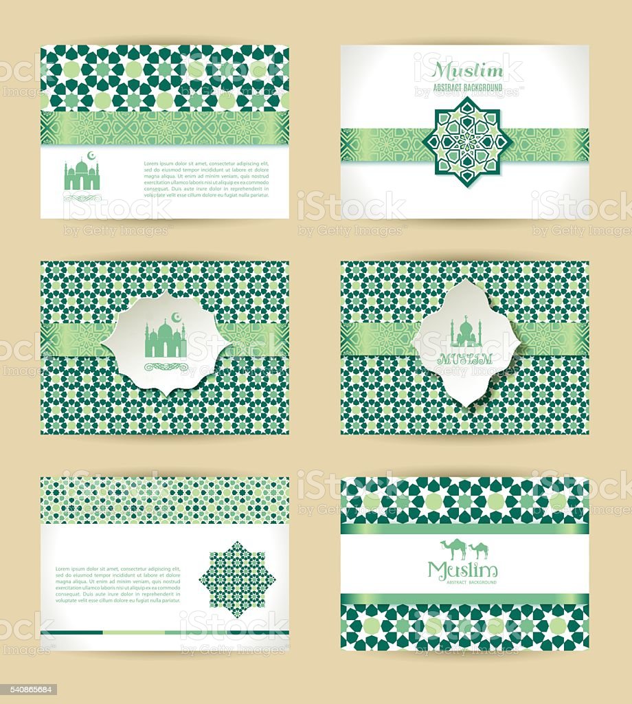 Detail Islamic Green Background Design Vector Nomer 40