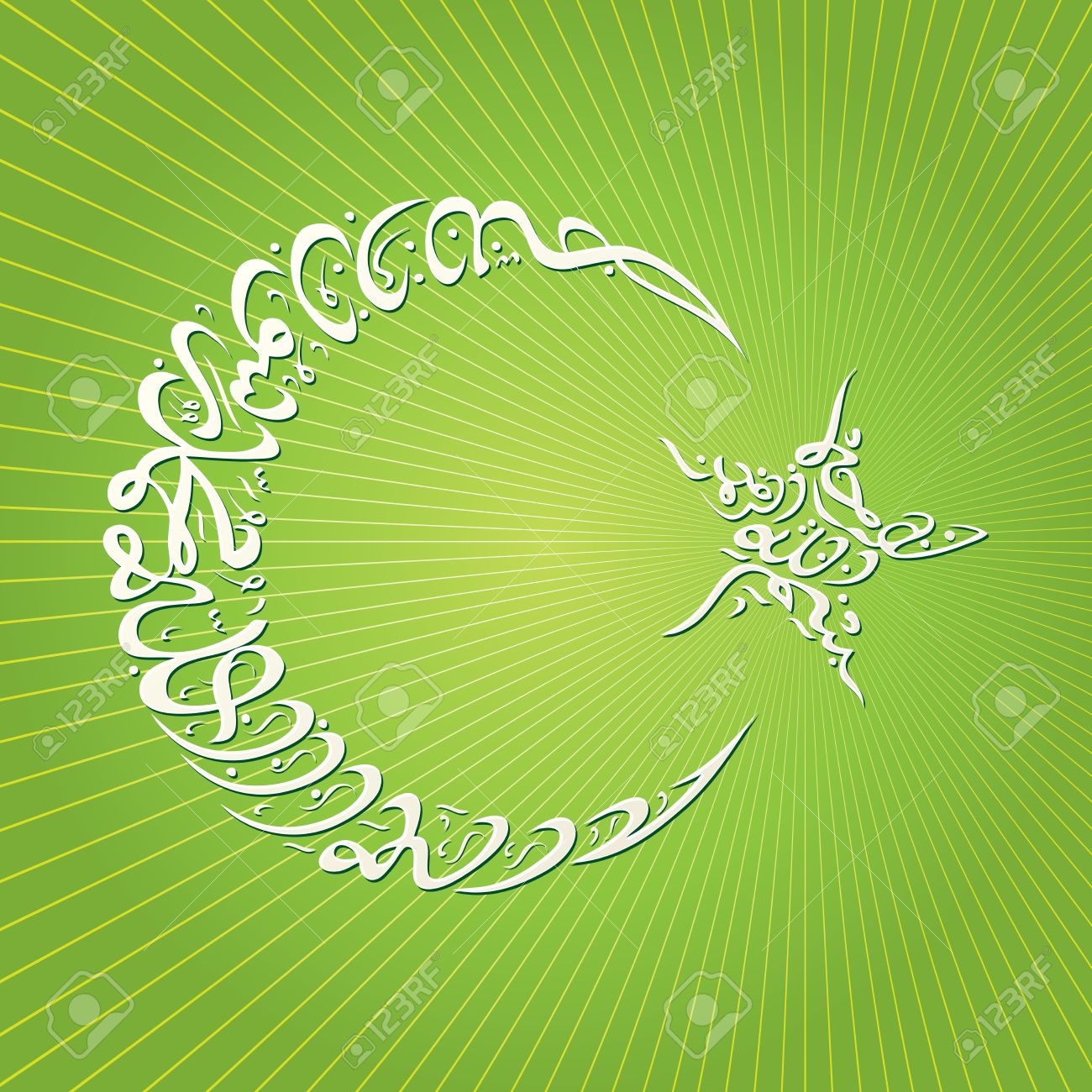 Detail Islamic Green Background Design Vector Nomer 47