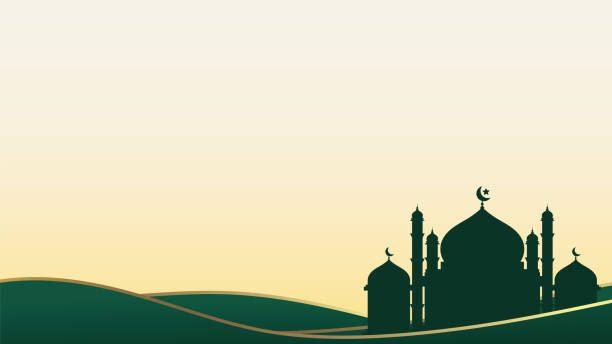 Detail Islamic Green Background Design Vector Nomer 6