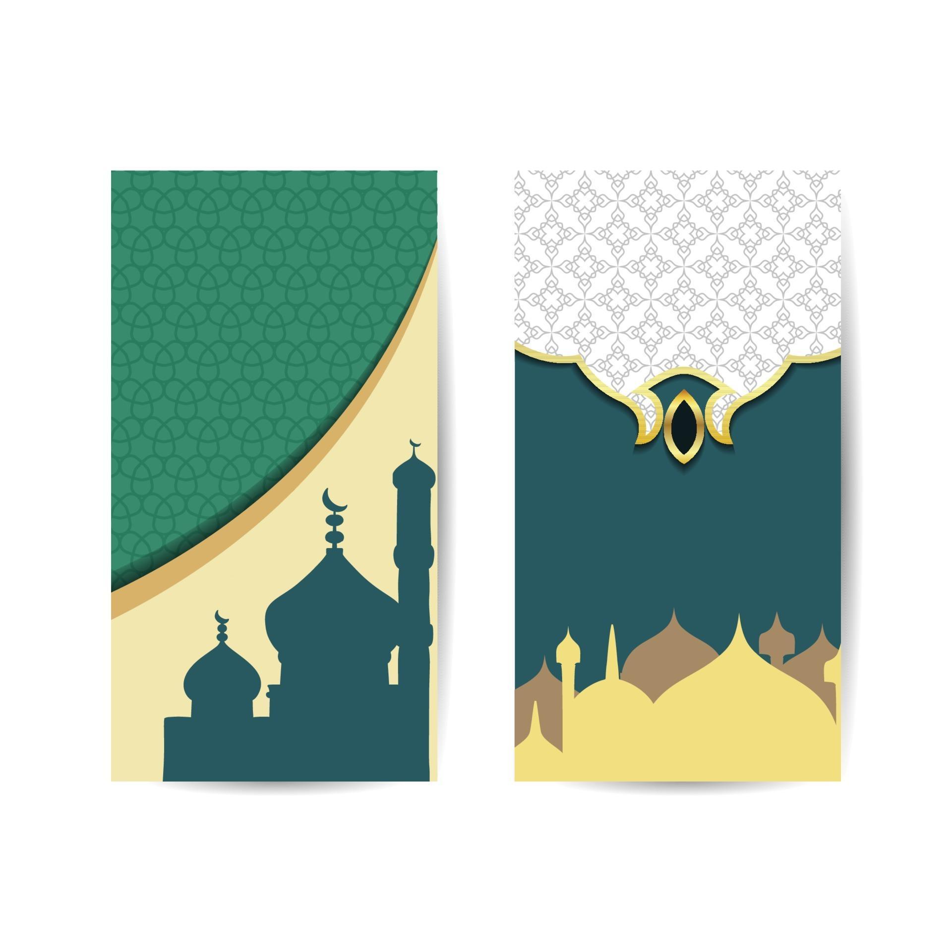 Detail Islamic Green Background Design Vector Nomer 49