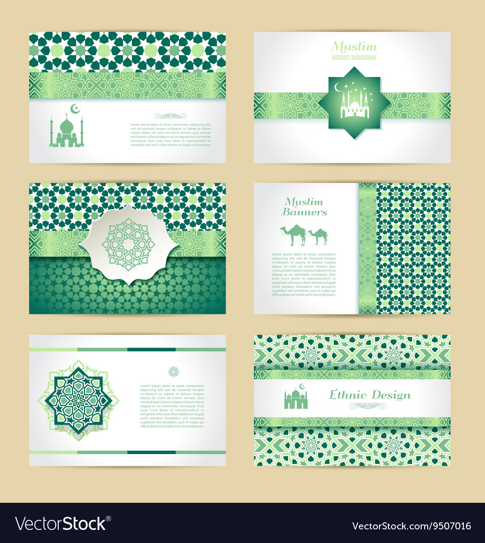 Detail Islamic Green Background Design Vector Nomer 51