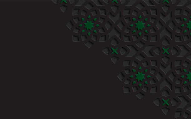 Detail Islamic Green Background Design Vector Nomer 53
