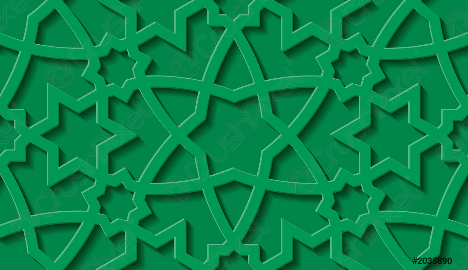 Detail Islamic Green Pattern Nomer 18