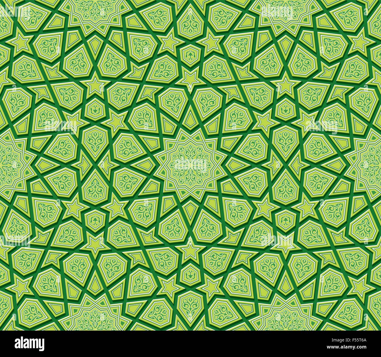 Detail Islamic Green Pattern Nomer 3