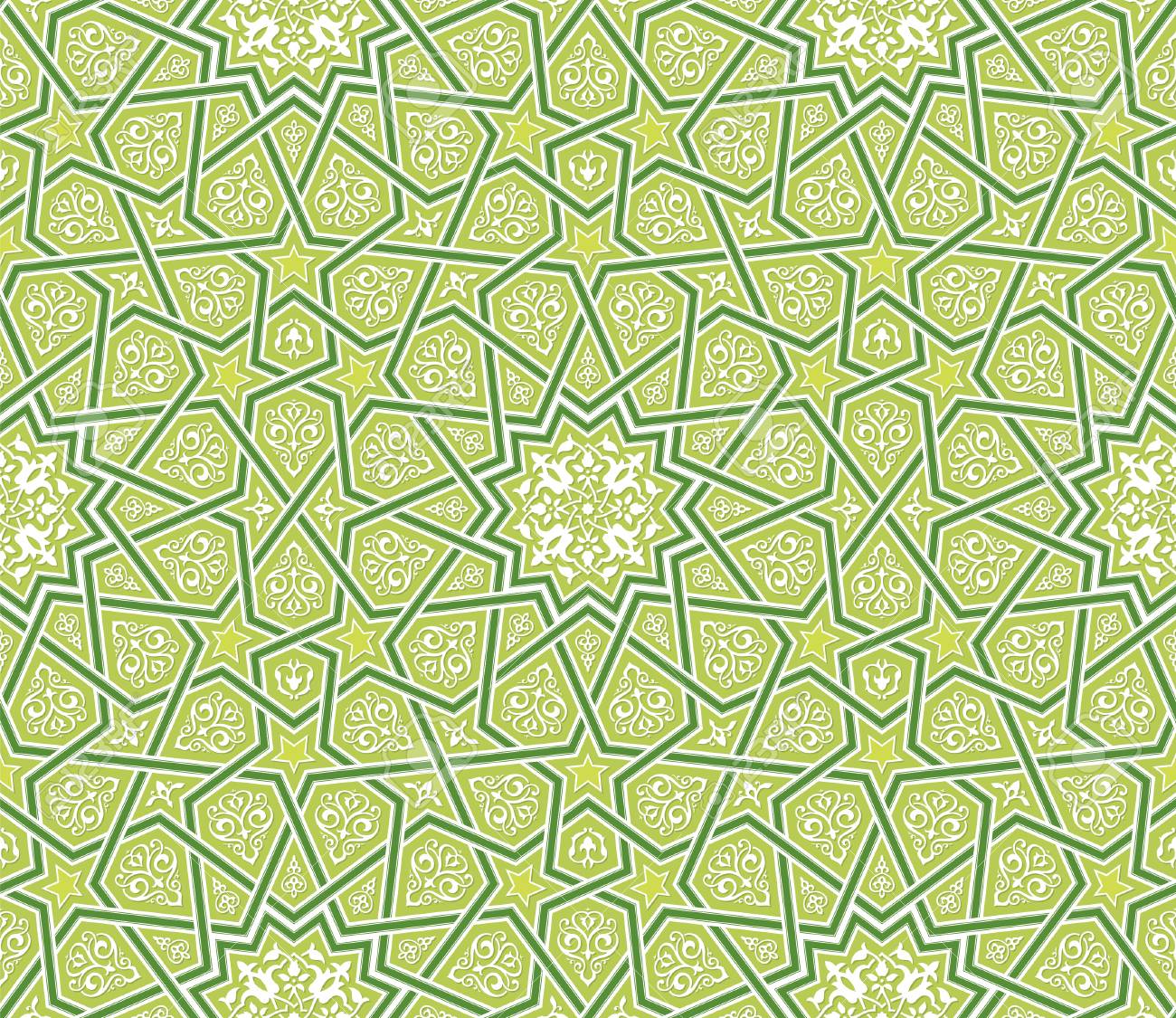 Detail Islamic Green Pattern Nomer 21