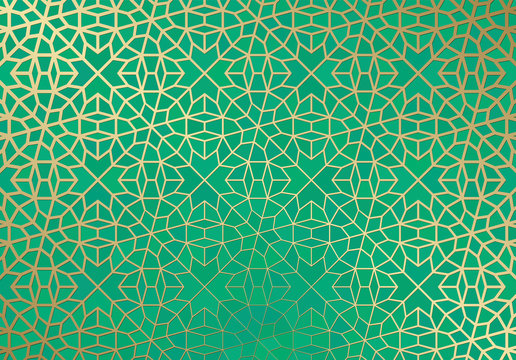 Detail Islamic Green Pattern Nomer 4