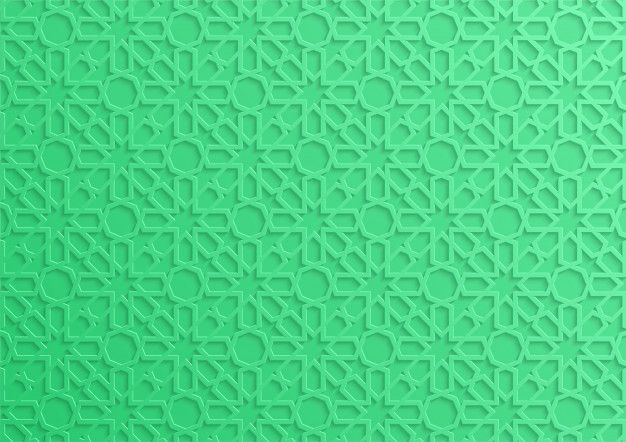 Detail Islamic Green Pattern Nomer 30