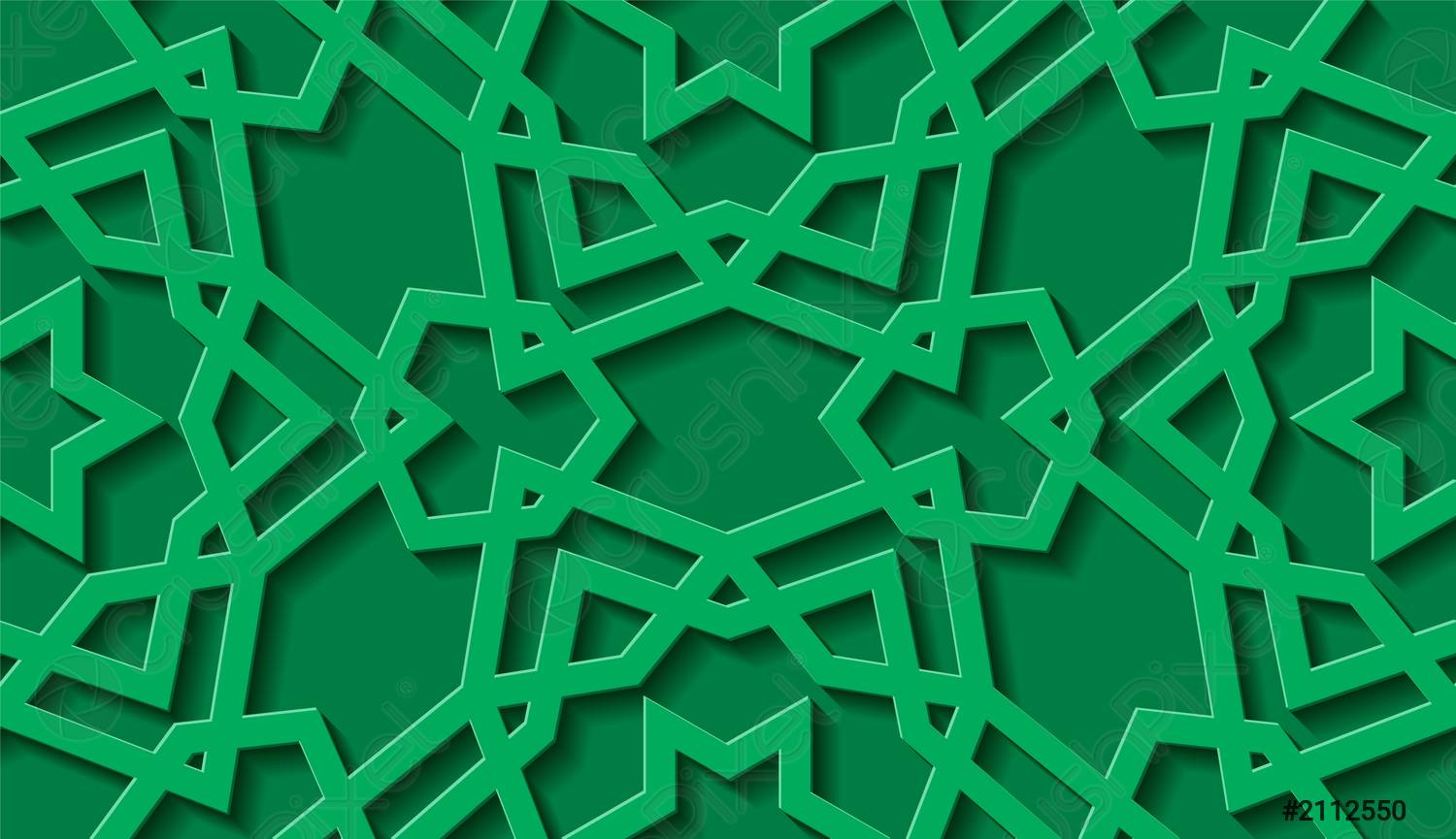 Detail Islamic Green Pattern Nomer 9