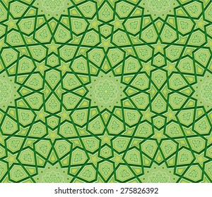 Detail Islamic Ornament Green Nomer 20