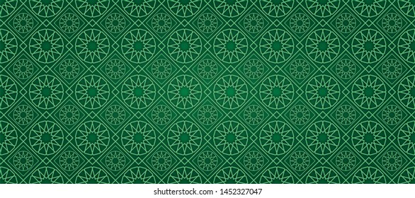 Detail Islamic Ornament Green Nomer 3