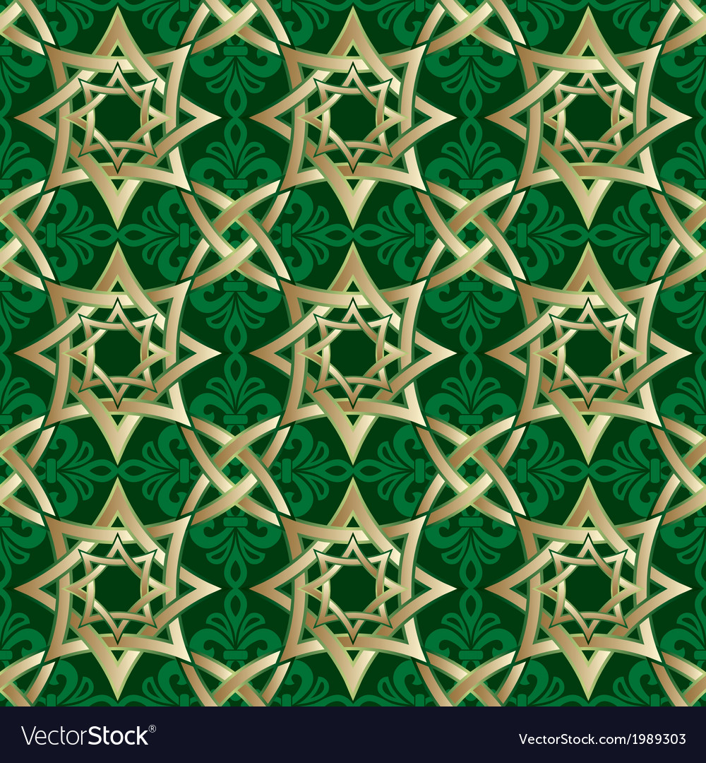 Detail Islamic Ornament Green Nomer 9