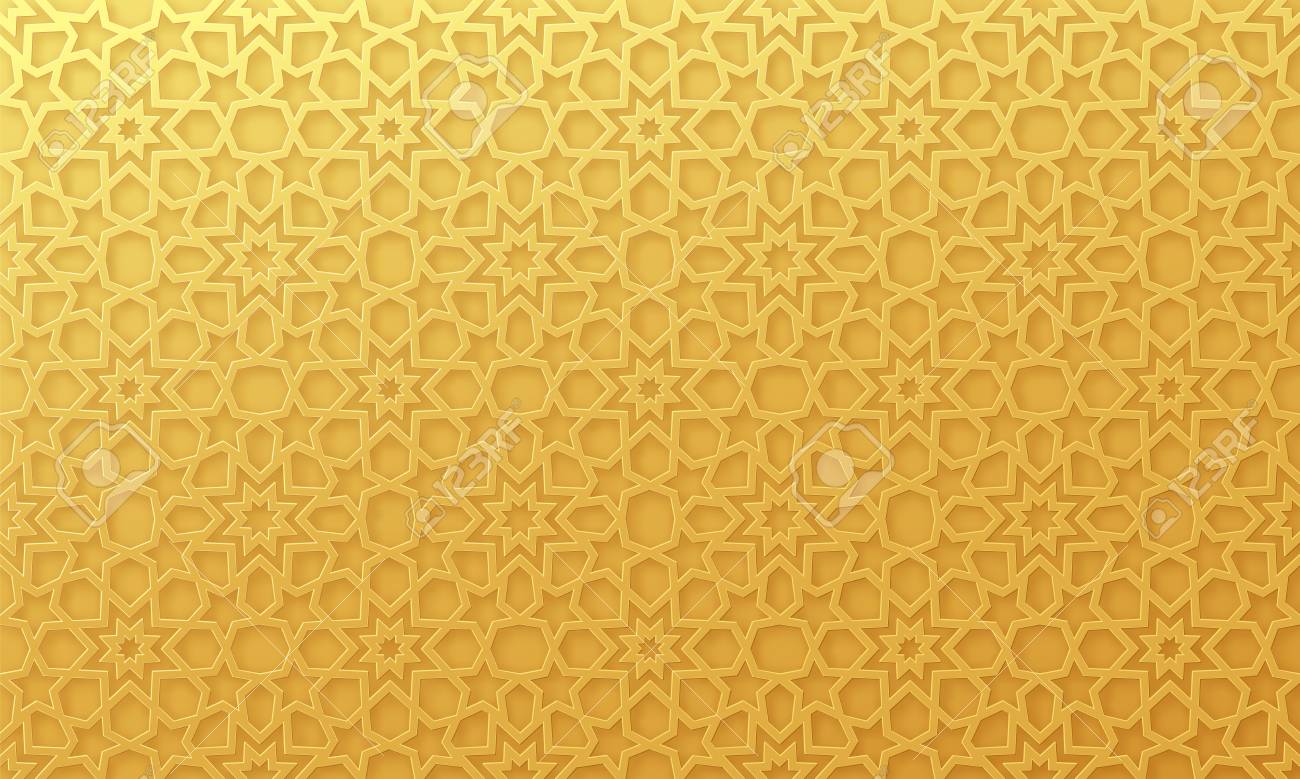 Detail Islamic Pattern Background Gold Nomer 2