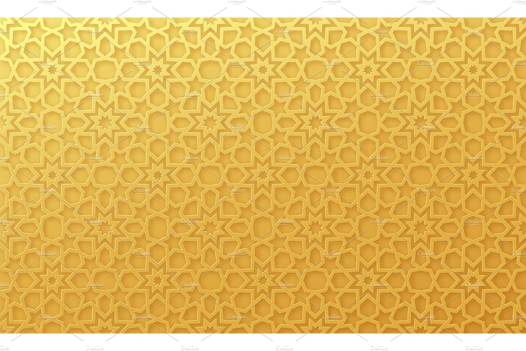 Detail Islamic Pattern Background Gold Nomer 13