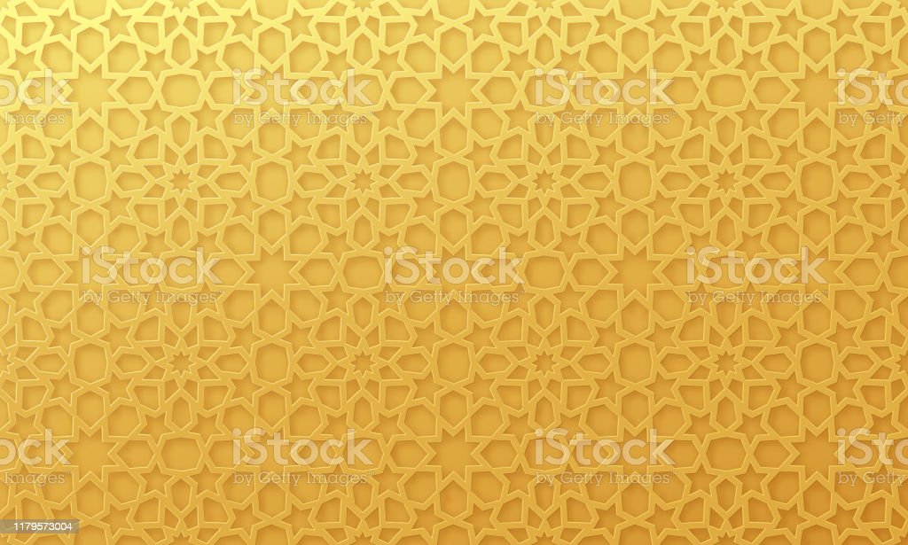 Detail Islamic Pattern Background Gold Nomer 17