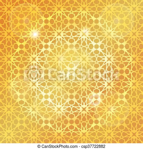 Detail Islamic Pattern Background Gold Nomer 19