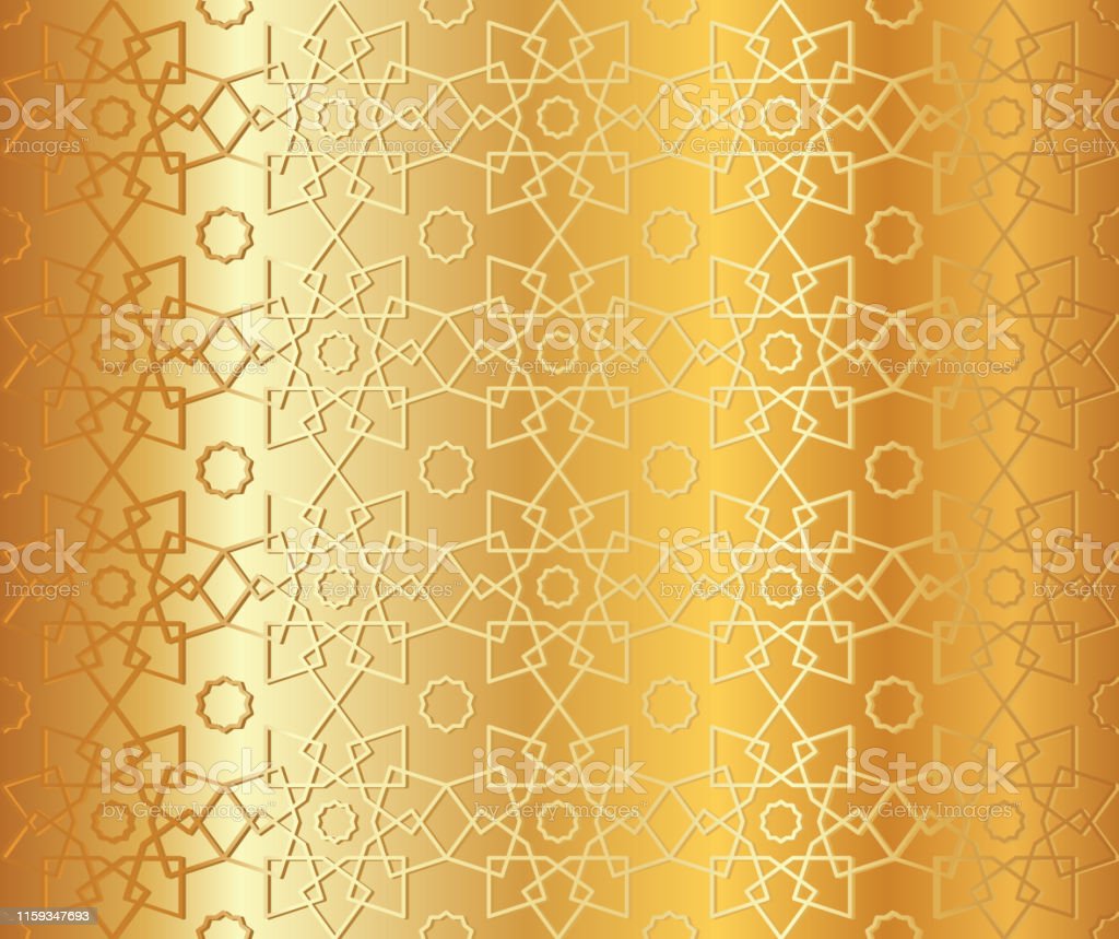 Detail Islamic Pattern Background Gold Nomer 20