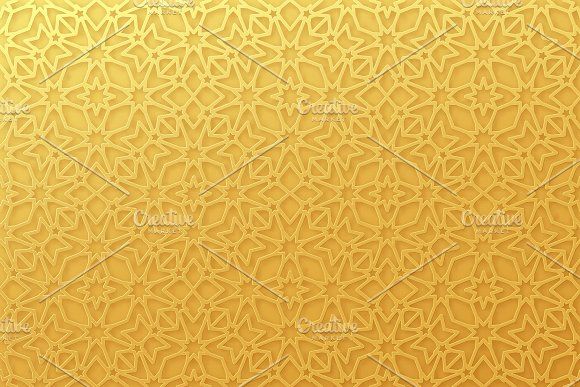 Detail Islamic Pattern Background Gold Nomer 26