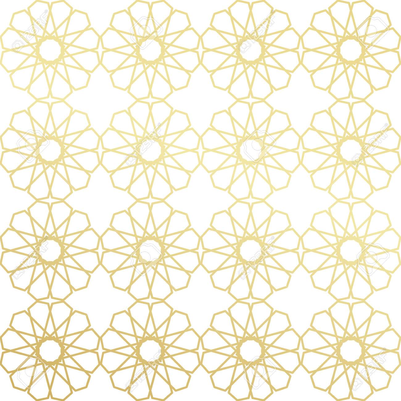 Detail Islamic Pattern Background Gold Nomer 29