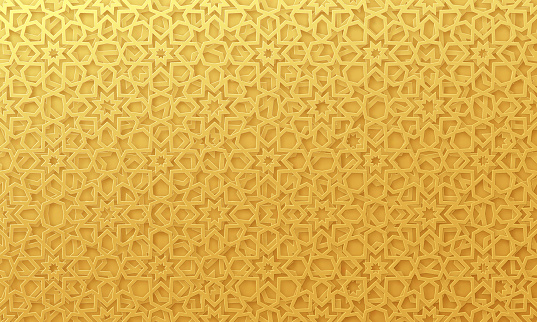 Detail Islamic Pattern Background Gold Nomer 4