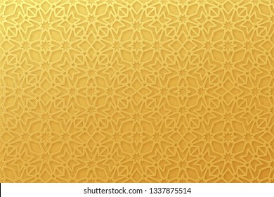 Detail Islamic Pattern Background Gold Nomer 30