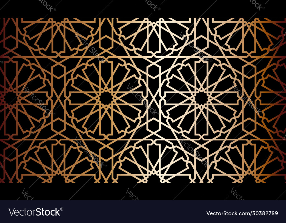 Detail Islamic Pattern Background Gold Nomer 38