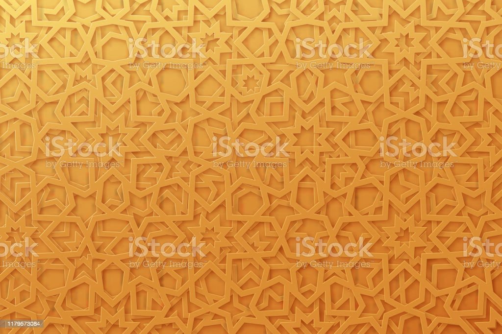 Detail Islamic Pattern Background Gold Nomer 40