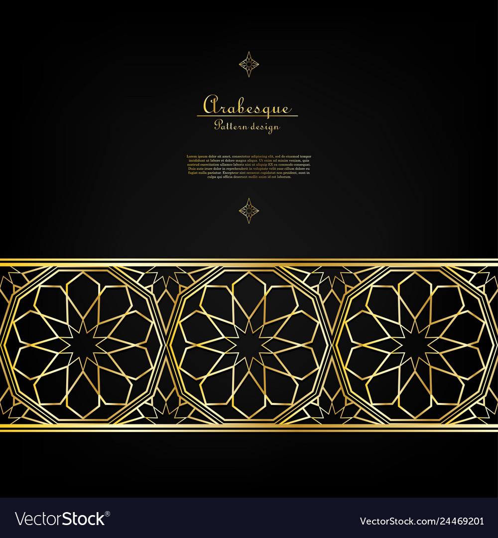 Detail Islamic Pattern Background Gold Nomer 48