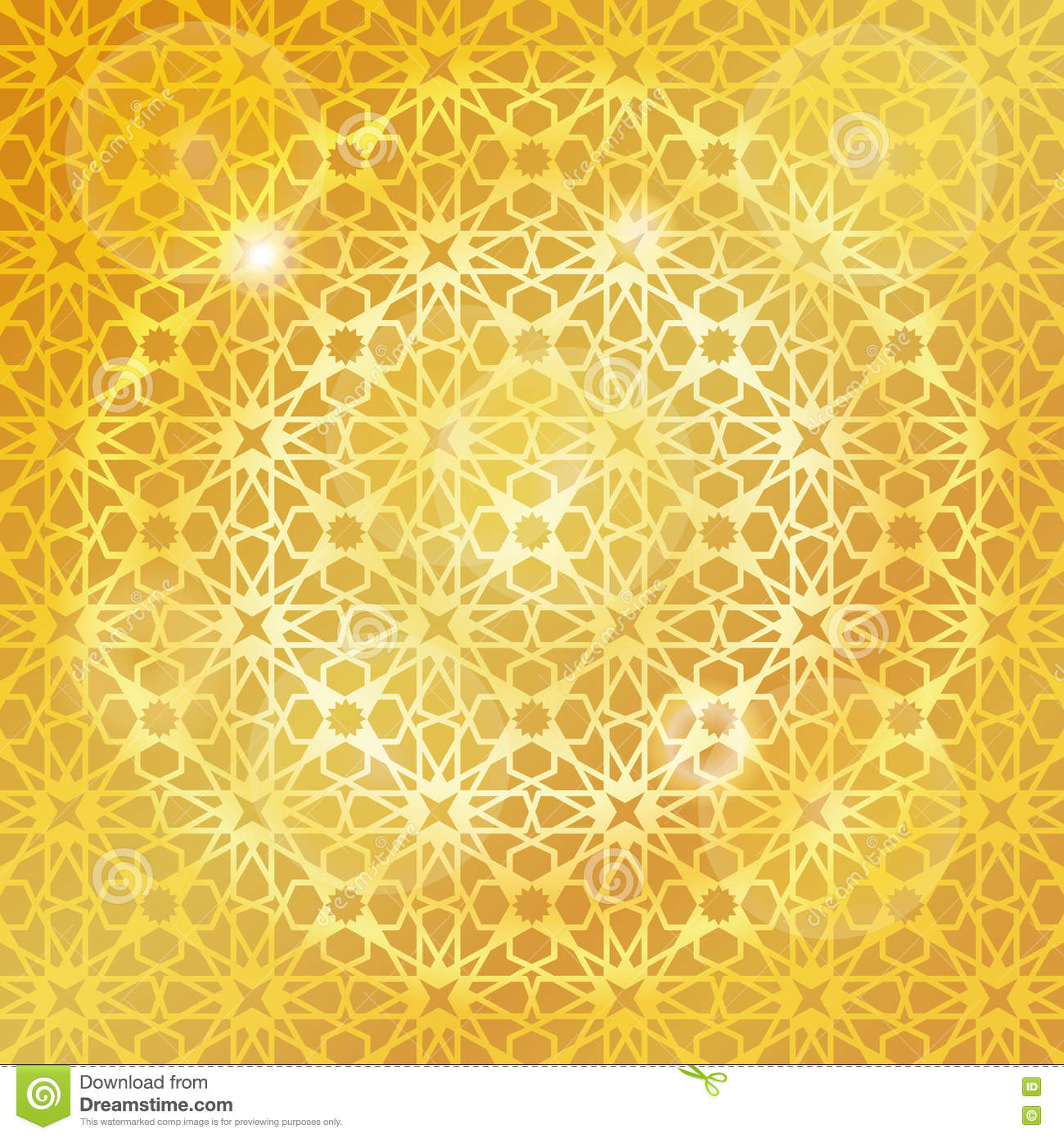 Detail Islamic Pattern Background Gold Nomer 6
