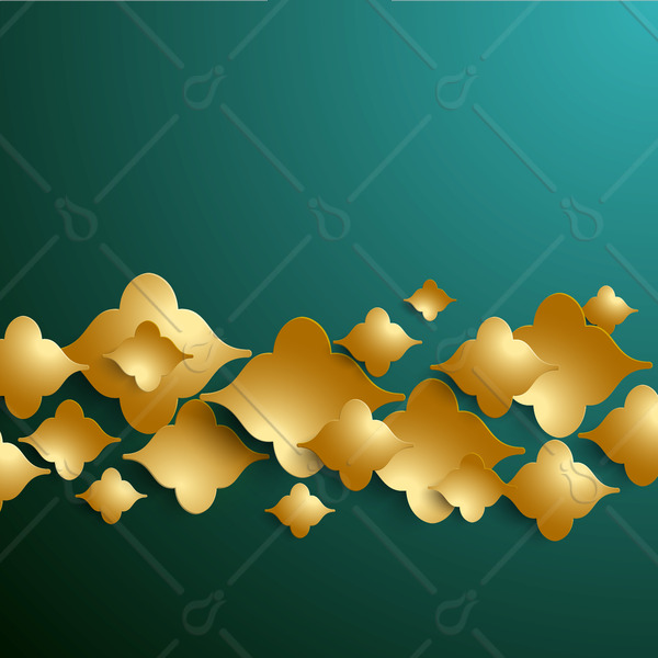 Detail Islamic Pattern Background Gold Nomer 53