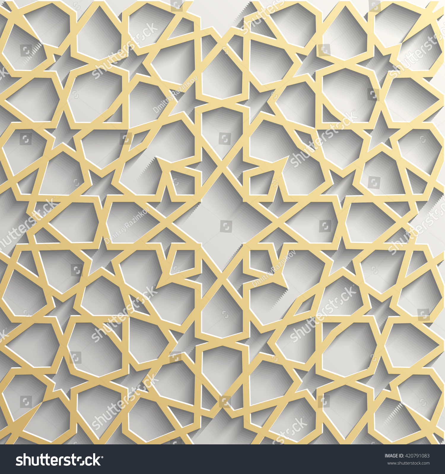 Detail Islamic Pattern Background Gold Nomer 54