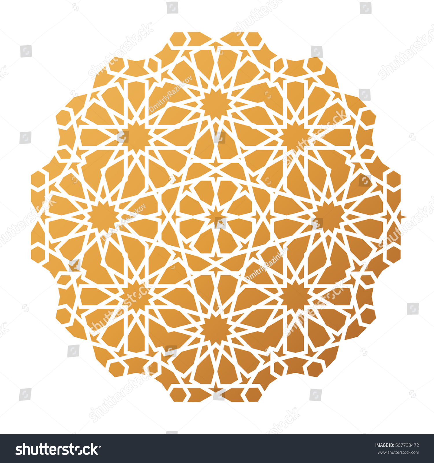 Detail Islamic Pattern Background Gold Nomer 55