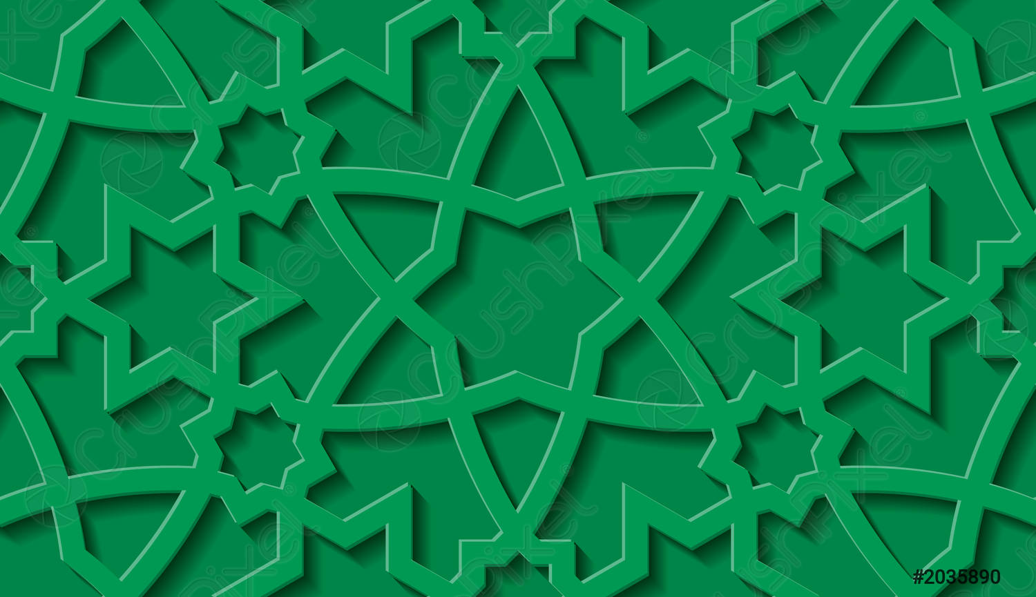 Detail Islamic Pattern Background Green Nomer 15